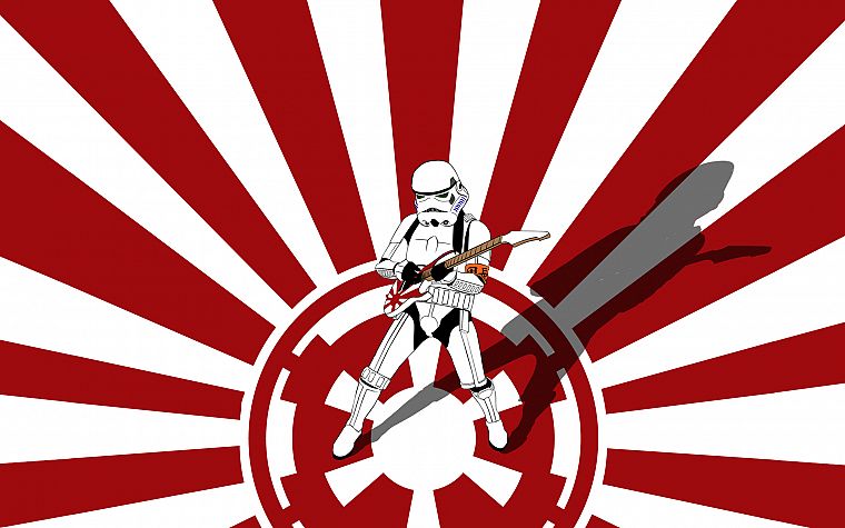 Star Wars, stormtroopers, guitars, Galactic Empire - desktop wallpaper