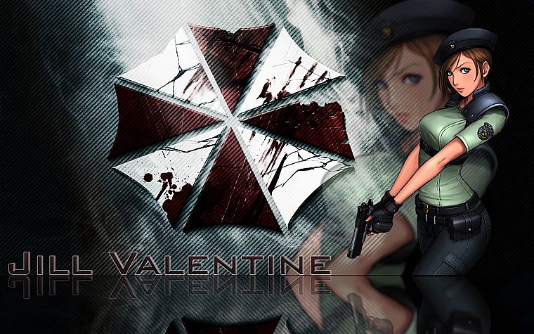 video games, movies, Resident Evil, Jill Valentine, Umbrella Corp., logos - desktop wallpaper