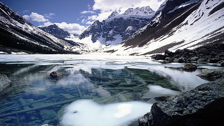 mountains, landscapes, snow, Canada, Alberta, Banff National Park - desktop wallpaper