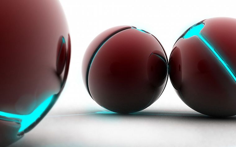 abstract, balls, spheres, 3D - desktop wallpaper