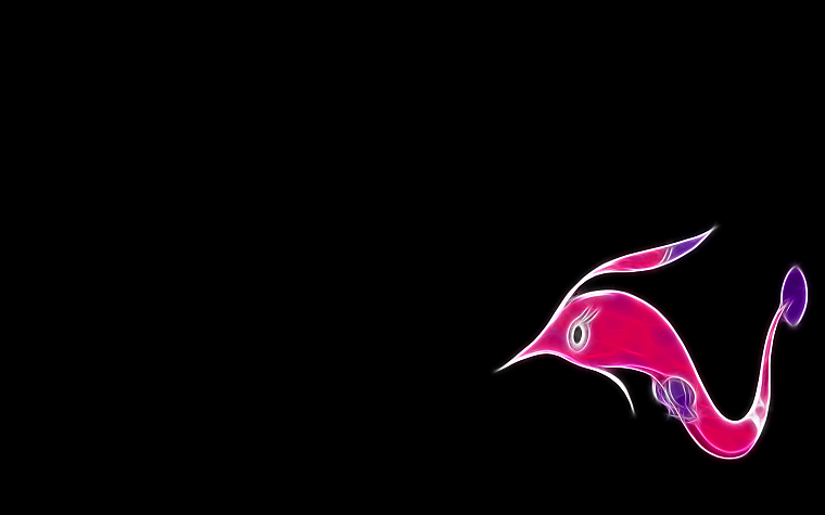 Pokemon, pink, black background, gorebyss - desktop wallpaper