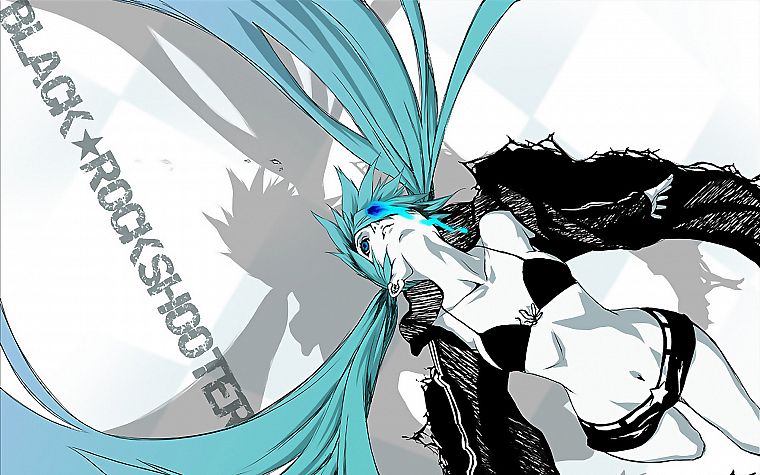 Vocaloid, Black Rock Shooter, Hatsune Miku, twintails, crossovers - desktop wallpaper