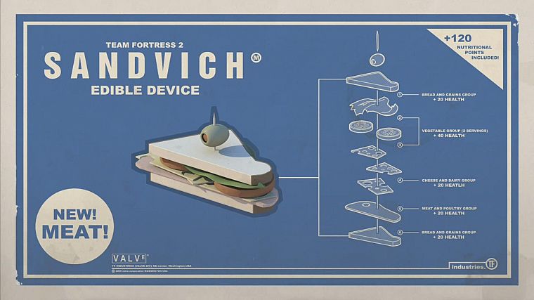 sandwiches, funny, Team Fortress 2, sandvich, Heavy - desktop wallpaper