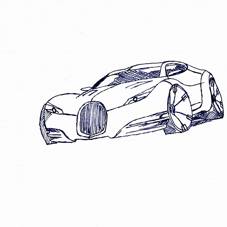 cars, sketches, drawings - desktop wallpaper