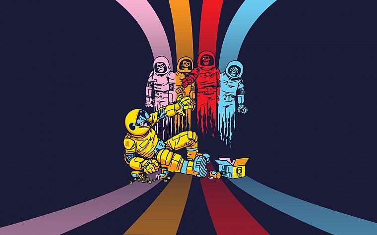 men, alternative art, Pac-Man - desktop wallpaper