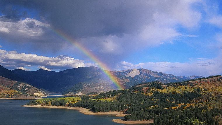 landscapes, nature, rainbows, Idaho - desktop wallpaper