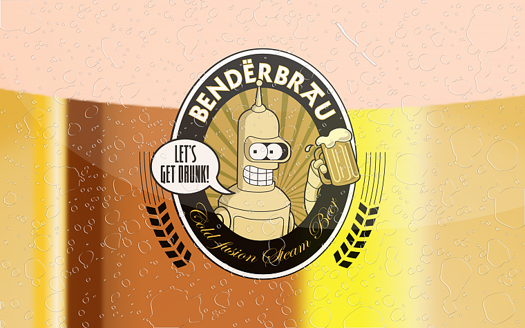 beers, Futurama, Bender - desktop wallpaper