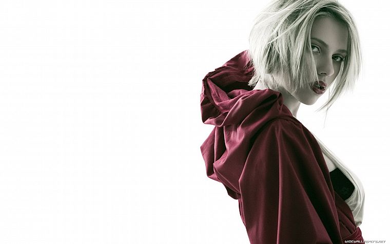 blondes, Scarlett Johansson, actress, hoodies - desktop wallpaper