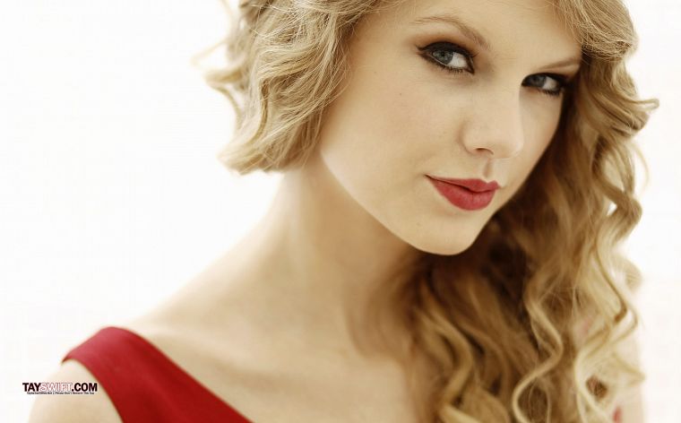 blondes, women, Taylor Swift, celebrity, singers, red dress, white background - desktop wallpaper