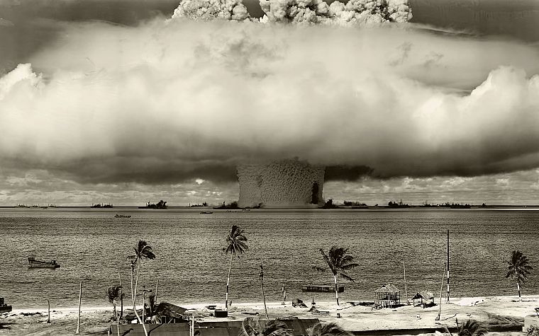 bombs, nuclear explosions - desktop wallpaper