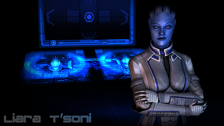 Mass Effect 2, Liara TSoni - desktop wallpaper