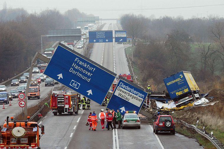 cars, Germany, accident, firefighter - desktop wallpaper