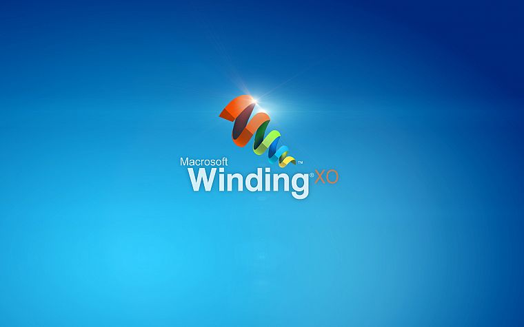 Angel Beats!, Windows XP, Microsoft, simple background, blue background, windows - desktop wallpaper