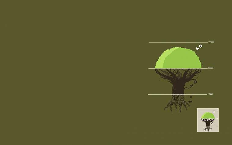 minimalistic, trees, Threadless - desktop wallpaper