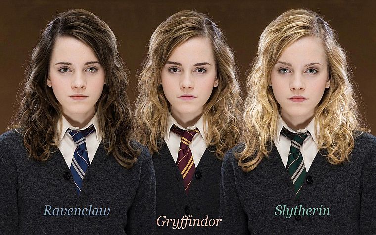 Emma Watson, Harry Potter, Hermione Granger, Gryffindor, Slytherin, Ravenclaw, Fagaras - desktop wallpaper