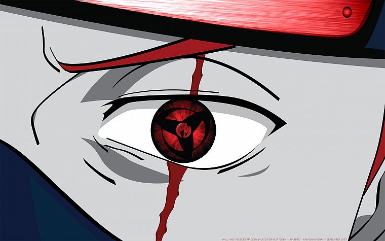 Naruto: Shippuden, Mangekyou Sharingan, Kakashi Hatake - desktop wallpaper