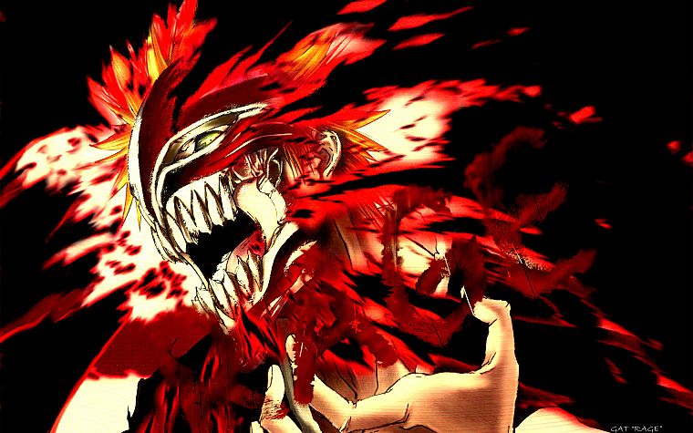 Bleach, Kurosaki Ichigo, rage, Hollow Ichigo - desktop wallpaper