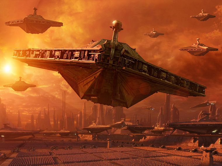 Star Wars, spaceships, science fiction, Star Wars: Attack of the Clones - desktop wallpaper