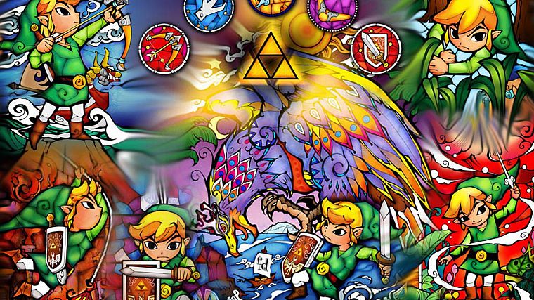 video games, Link, triforce, The Legend of Zelda - desktop wallpaper