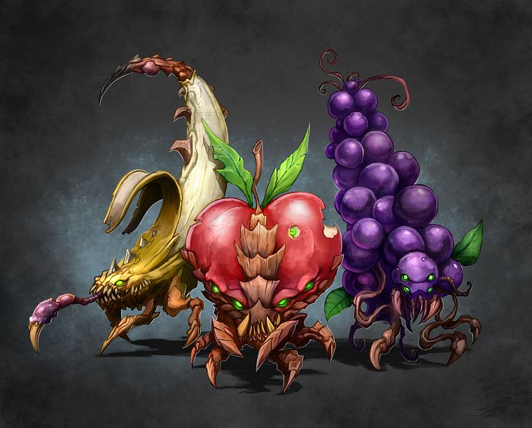 StarCraft, fruits, Zerg - desktop wallpaper