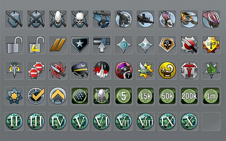 Halo, achievements, icons - desktop wallpaper