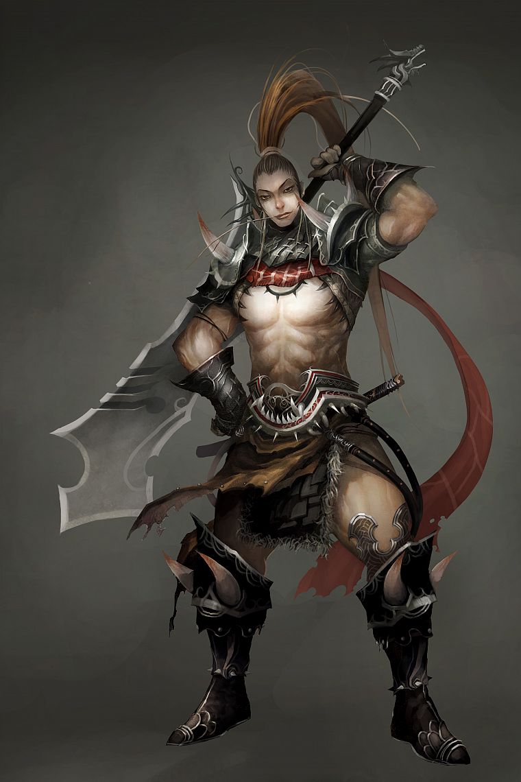 weapons, fantasy art, armor, artwork, simple background, swordman - desktop wallpaper