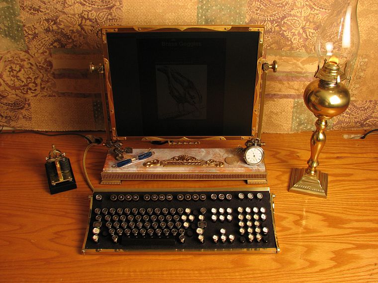 computers, steampunk, keyboards, technology - desktop wallpaper