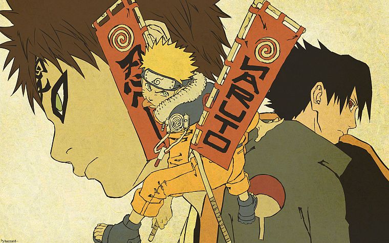 Uchiha Sasuke, Naruto: Shippuden, Gaara, Uzumaki Naruto - desktop wallpaper