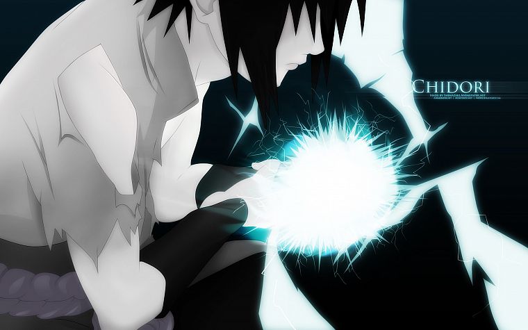 Uchiha Sasuke, Naruto: Shippuden, anime, chidori - desktop wallpaper