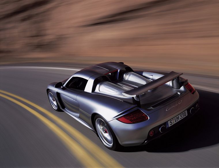 cars, vehicles, Porsche Carrera GT, rear angle view - desktop wallpaper