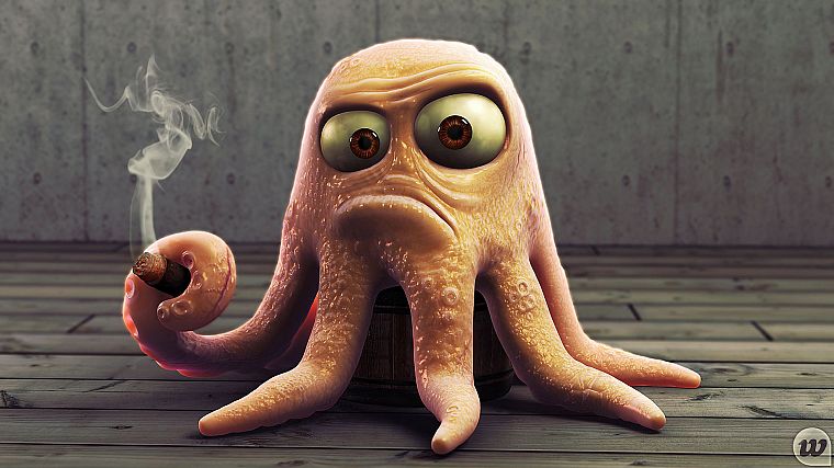 octopuses, blender, 3D modeling - desktop wallpaper