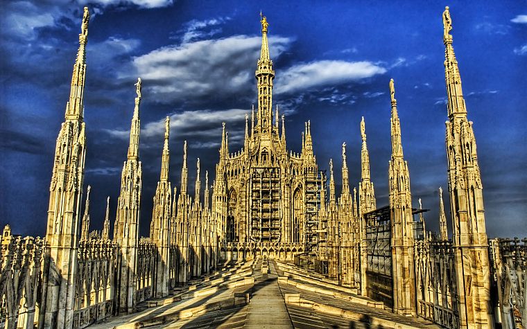 architecture, buildings, Milano, HDR photography, Duomo di Milano - desktop wallpaper