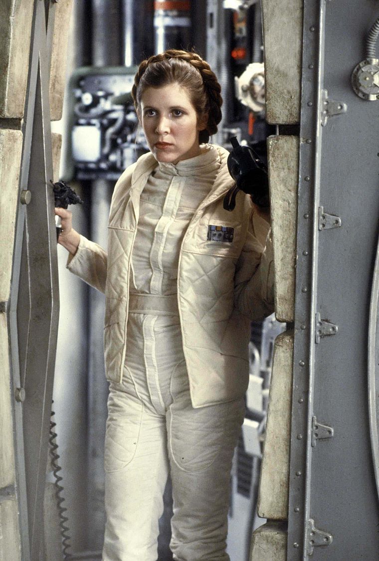 Star Wars, Carrie Fisher, Leia Organa, jumpsuit - desktop wallpaper