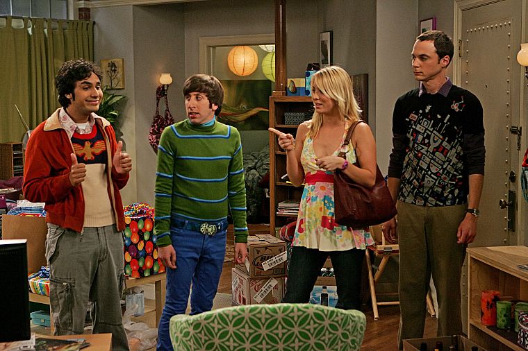 The Big Bang Theory (TV), Kaley Cuoco, Jim Parsons, Sheldon Cooper, Howard Wolowitz, Rajesh Ramayan Koothrappali, Kunal Nayyar, Simon Helberg - desktop wallpaper