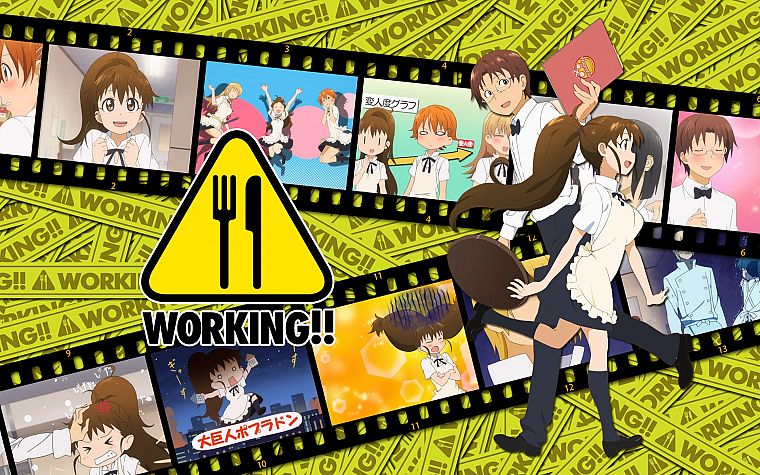 Working!! (Anime), Taneshima Popura, Takanashi Souta - desktop wallpaper