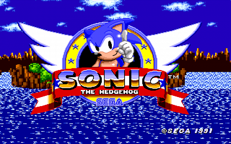 Sonic the Hedgehog, video games, Sega Entertainment, screenshots, hedgehogs, retro games - desktop wallpaper