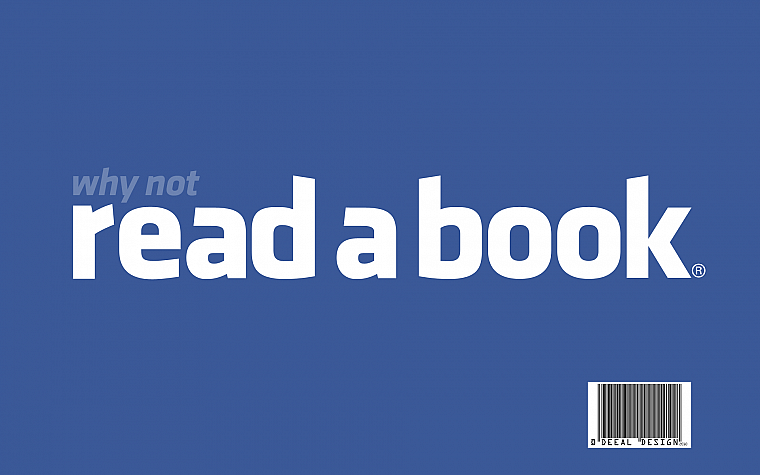 Facebook, wall, reading, books - desktop wallpaper