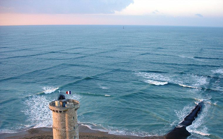 ocean, horizon, France, skyscapes, sea - desktop wallpaper