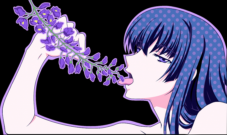 blue hair, transparent, Kampfer, Sangou Shizuku, hime cut, anime vectors - desktop wallpaper