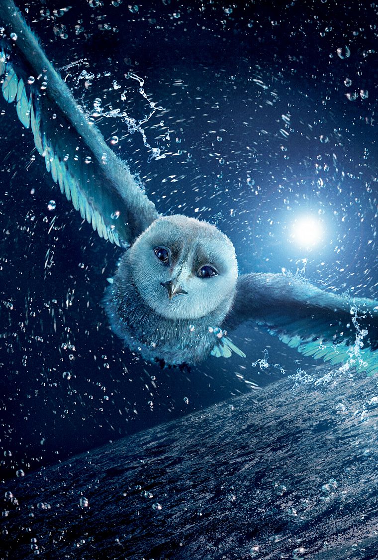snow, owls, Legend Of The Guardians, movie posters - desktop wallpaper