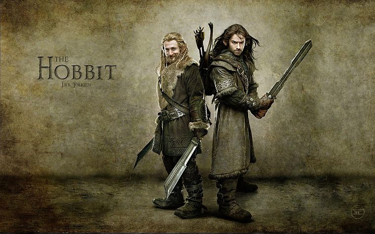 movies, dwarfs, journey, The Hobbit, arrows, swordsman, bow (weapon), brothers, Kili, Fili - desktop wallpaper