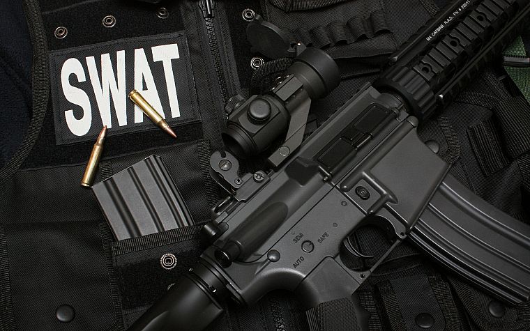 rifles, guns, SWAT, weapons, airsoft gun - desktop wallpaper
