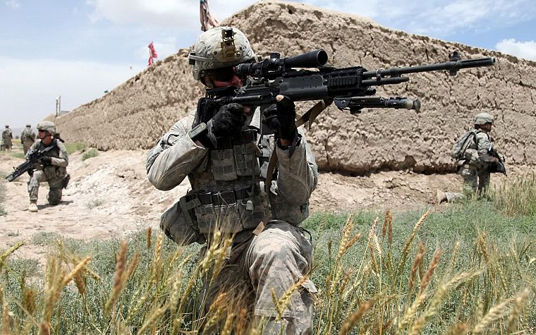 army, snipers, sniper rifles, M14 EBR - desktop wallpaper