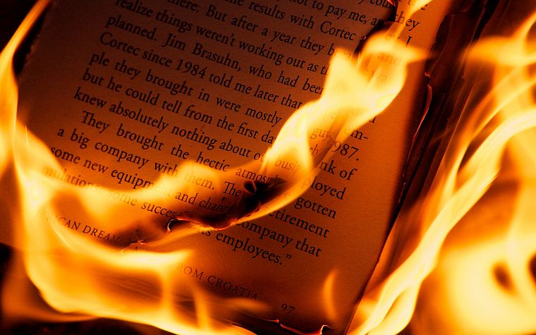 text, fire, books, burning, pages - desktop wallpaper