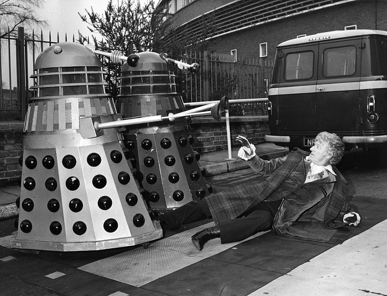 TV, Doctor Who, Jon Pertwee, Third Doctor, Daleks - desktop wallpaper