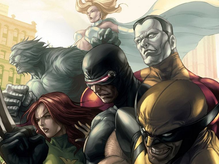 comics, X-Men, Wolverine, Jean Grey, colossus, Marvel Comics, Cyclops, Hank McCoy (Beast) - desktop wallpaper