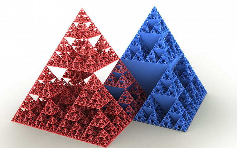 fractals, mathematics, pyramids, sponge - desktop wallpaper