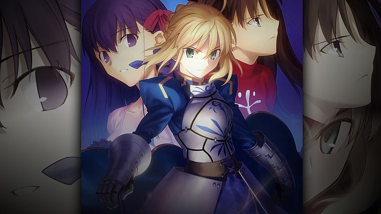 Fate/Stay Night, Tohsaka Rin, anime, Saber, Matou Sakura, Fate series - desktop wallpaper