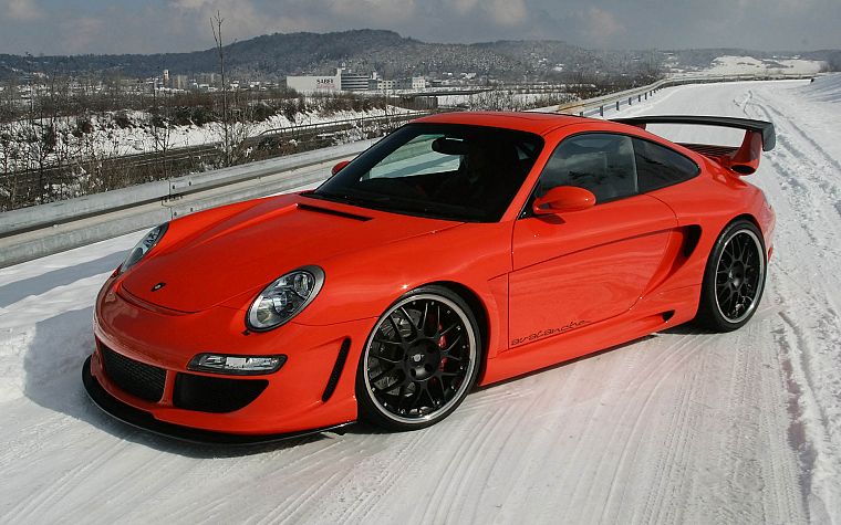 snow, Porsche, cars - desktop wallpaper