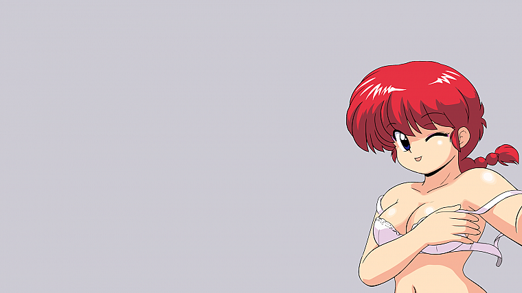 anime, Ranma 1/2, simple background - desktop wallpaper